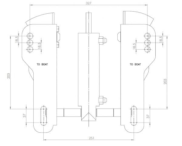 Hydraulic lift for outboard boat motor 2