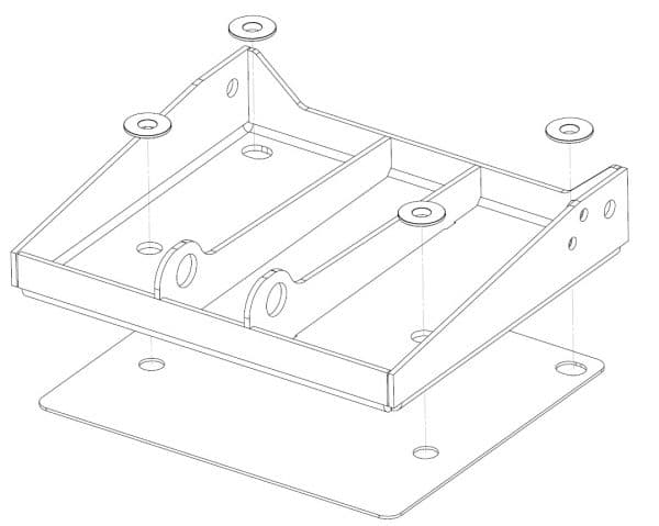 Boat motor elevator. Hydraulic trim for outboard boat motor 4