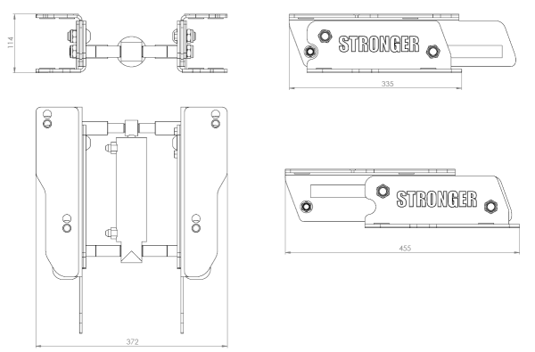 Hydraulic lift for outboard boat motor